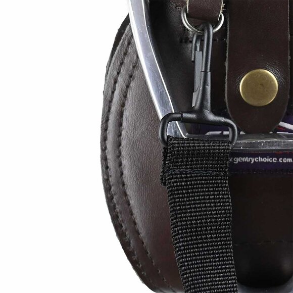 Outdoor Leather Stick With Portable Seat Stainless Steel Foldable Stool NEW - Picture 7 of 14